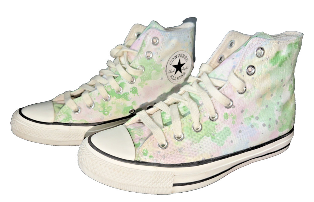 Converse Paint Splatter High Top Sneakers 8.5